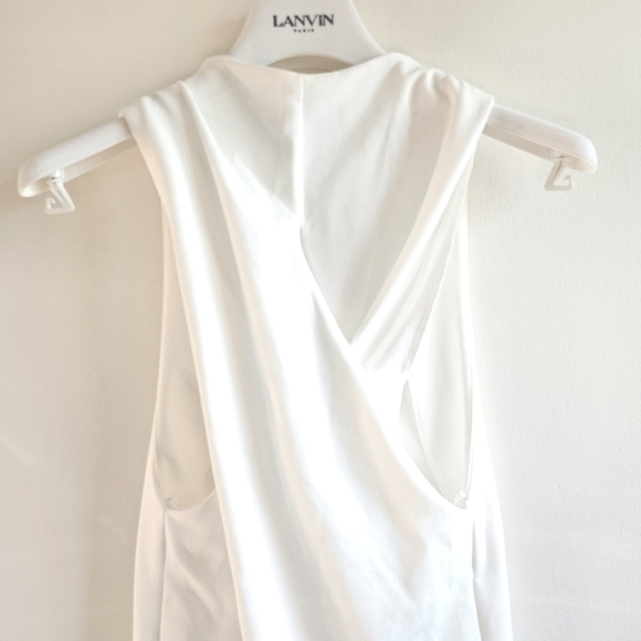New Zara Knotted Front Detail Sleeveless White Midi Dress NWT Small - Picture 11 of 16